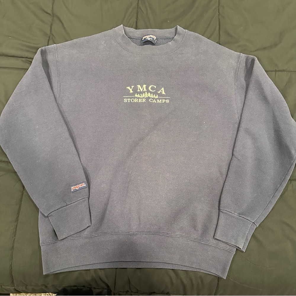 Men’s Navy Blue Jansport Crewneck (YMCA graphic design)